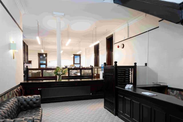 The distinctive building was designed by Glasgow architectural firm Burnet & Boston in an English renaissance style, with the original interior also largely retained.