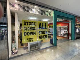 Paperchase in the Queensgate Shopping Centre in Peterborough, which is set to close on Saturday.