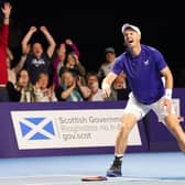 Scotland’s Andy Murray celebrates winning against England’s Jack Draper during day one of Schroders Battle of the Brits at P&J Live, Aberdeen. Picture date: Wednesday December 21, 2022.