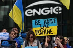 Engie, one of the ScotWind developers with Russian assets, has faced protests over its ties with Russian fossil fuel interests. Picture: Emmanuel Dunand/AFP/Getty