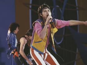 Bill Wyman, Keith Richards and Mick Jagger performing  during their 1982 European Tour  Pic: Keystone/Hulton Archive/Getty Images