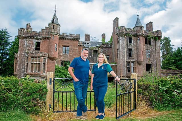 Tracey Horton and Rob Beaton have already installed glamping huts at Culdees Castle