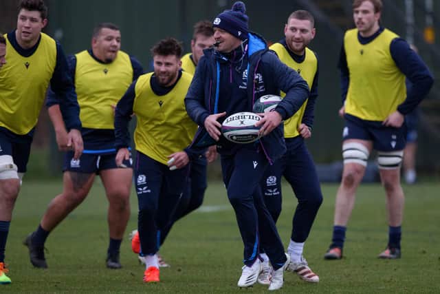 Scotland head coach Gregor Townsend during a Scotland Rugby training session at Oriam.