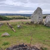 The recent fire damage at Aikey Brae stone circle. PIC: ACAS.