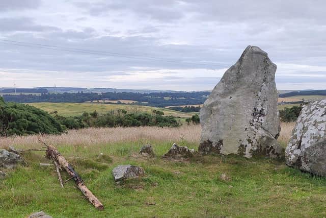 The recent fire damage at Aikey Brae stone circle. PIC: ACAS.