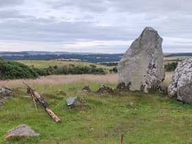 The recent fire damage at Aikey Brae stone circle. PIC: ACAS.