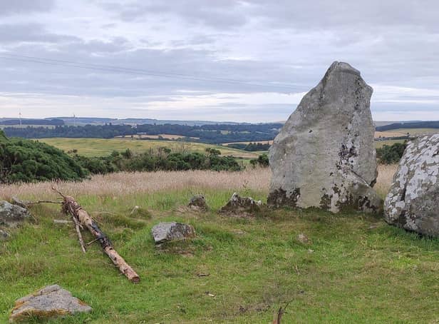 The recent fire damage at Aikey Brae stone circle. PIC: ACAS.