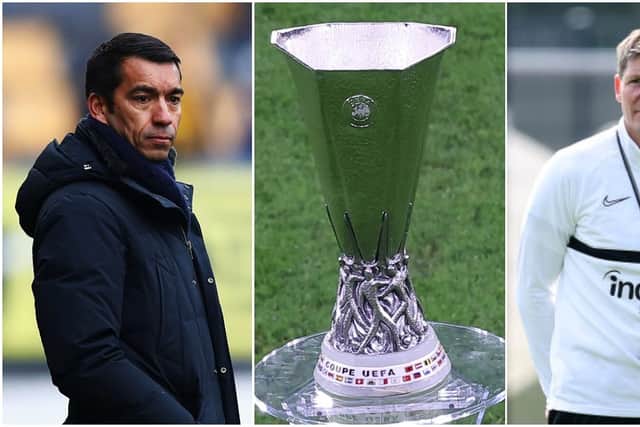 Giovanni van Bronckhorst and Oliver Glasner will go head to head in Seville when Eintracht Frankfurt meet Rangers for the UEFA Europa League trophy.