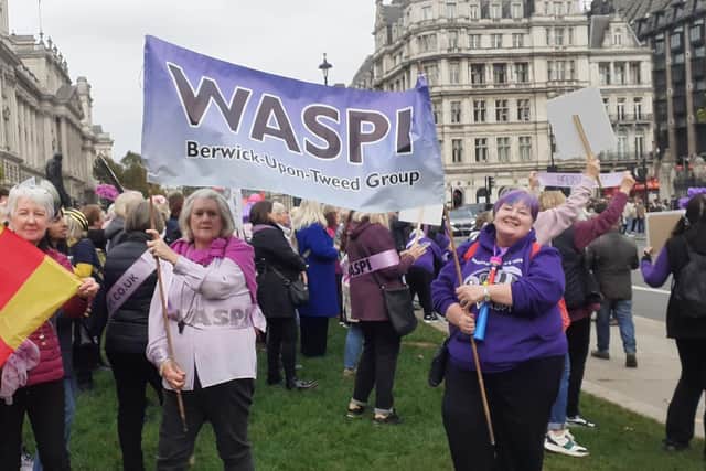 Waspi women at Westminster.