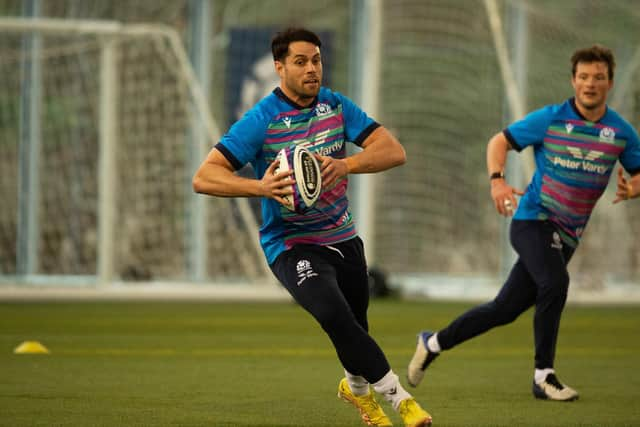 Sean Maitland is back in the Scotland squad after a long absence.  (Photo by Ross MacDonald / SNS Group)