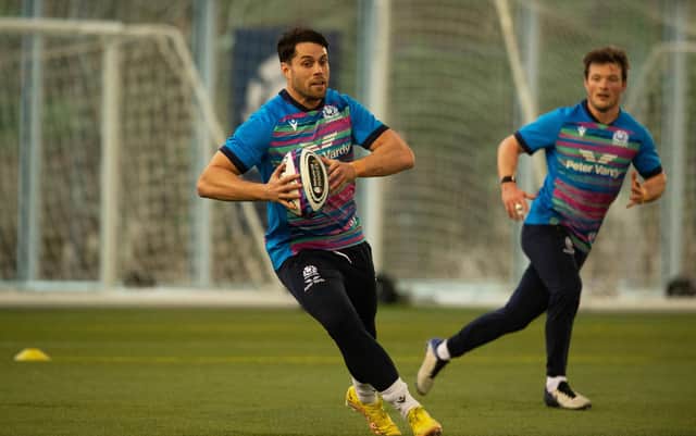 Sean Maitland is back in the Scotland squad after a long absence.  (Photo by Ross MacDonald / SNS Group)