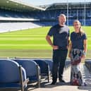 Gregor Townsend and Zoe Smith, widow of former Scotland international Tom Smith.