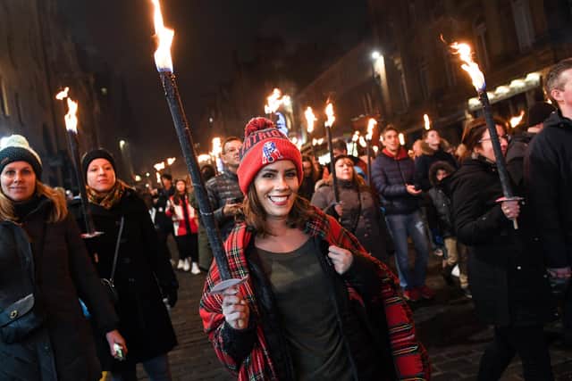 Edinburgh's Hogmanay festival will be launched with a parade of fire through the Old Town to Holyrood Park. Picture: Jeff J Mitchell