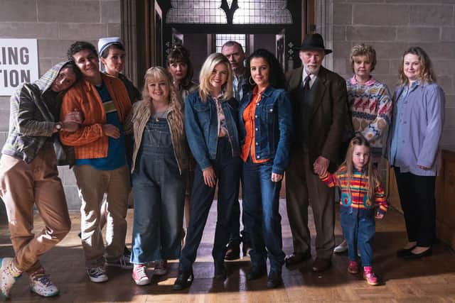 Cast members in Derry Girls, the hit Channel 4 comedy series