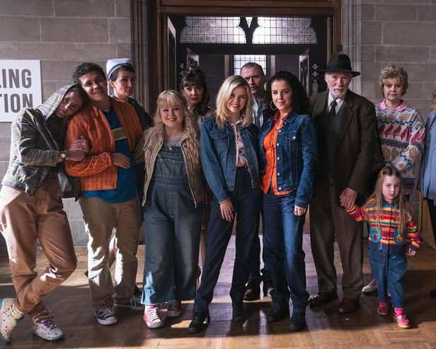 Cast members in Derry Girls, the hit Channel 4 comedy series