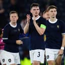 Scotland captain Andy Robertson after the 3-1 defeat to England at Hampden on Tuesday. (Photo by Ross MacDonald / SNS Group)