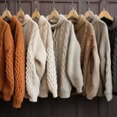Row of different stylish fashion knitted jackets Pic: Slanapotam/Adobe