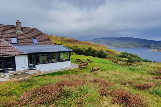 Newton Lodge, overlooking Loch Glendhu in Sutherland, one of the last wildernesses with birdlife and animals galore to spot, including a common seal colony right on the doorstep.