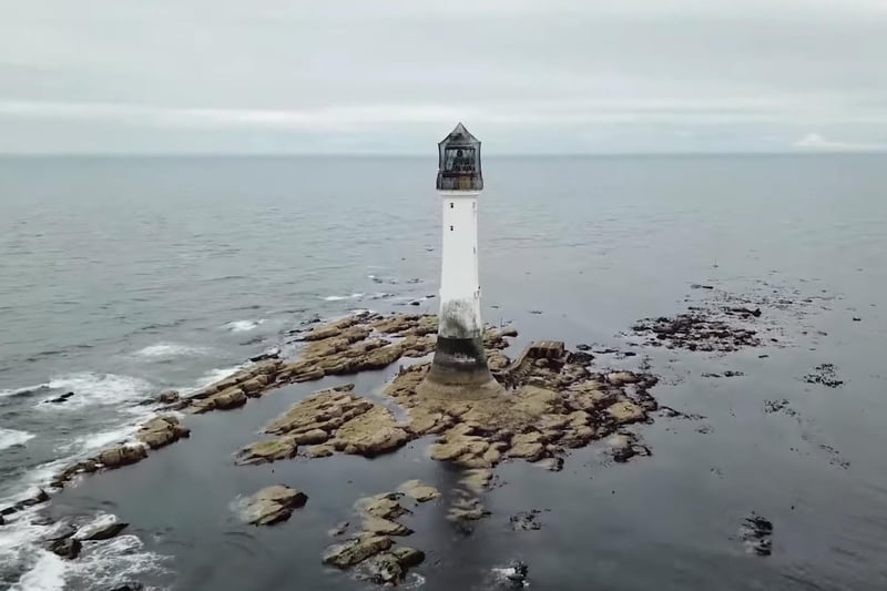 The Bell Rock is also known as Inchcape and Robert Stevenson built the lighthouse here between 1807 and 1810 in the North Sea, 11 miles east of the Firth of Tay.