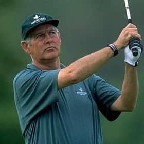 Norman Wood in action during the PGA Seniors Championship at The Belfry in 199. Picture: Paul Severn/Allsport.