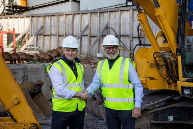 The start of construction has been marked by a site visit by CSG boss Chris Stewart and Cheval Collection MD Mohammed Almarzooqi. Picture: contributed.