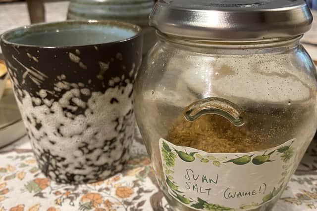 A jar of spicy Svan salt, which Caroline Eden brought back from Georgia. Pic: J Christie