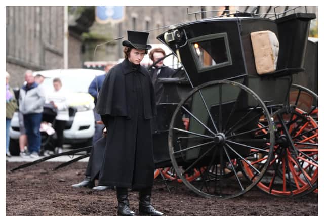 Cast extras on set during the filming of Guillermo del Toro's Frankenstein in Edinburgh. Picture date: Friday September 13, 2024.