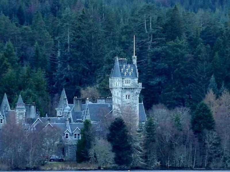 The trailer for No Time to Die features a car spectacularly flipping over, watched by Highland deer. The crash was filmed at the Ardverikie Estate just outside the Cairngorms National Park. Ardverikie House, on the estate, is also known as Glenbogle from BBC television series Monarch Of The Glen.