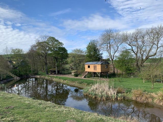 The Stilt House has a river on one side and a pond on the other - meaning views over water on both sides.