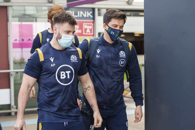 Ali Price (left) will return to the Scotland starting XV at scrum-half against France. Picture: Ross MacDonald/SNS