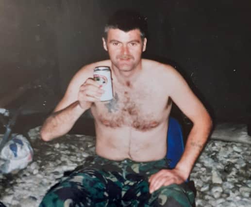 Kevin Muldoon, from Glasgow, while serving with the Royal Corps of Transport during the 1991 Gulf war.