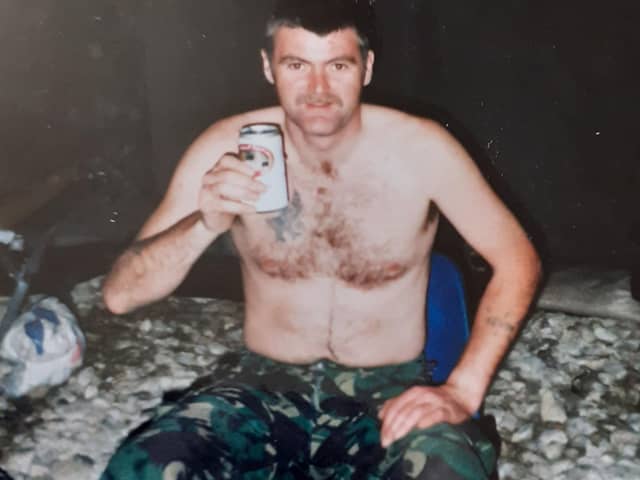 Kevin Muldoon, from Glasgow, while serving with the Royal Corps of Transport during the 1991 Gulf war.