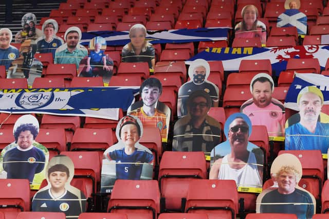 The only fans attending games in Scotland have been cardboard cut-outs. Picture: Alan Harvey/SNS