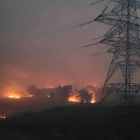 There was so much smoke from a wildfire at Cannich, near Loch Ness, this week that it could be seen from space (Picture: Scottish Fire and Rescue Service)