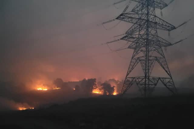 There was so much smoke from a wildfire at Cannich, near Loch Ness, this week that it could be seen from space (Picture: Scottish Fire and Rescue Service)