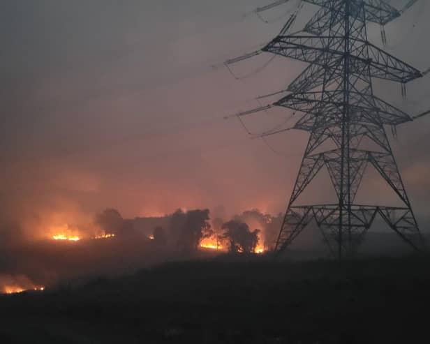 There was so much smoke from a wildfire at Cannich, near Loch Ness, this week that it could be seen from space (Picture: Scottish Fire and Rescue Service)