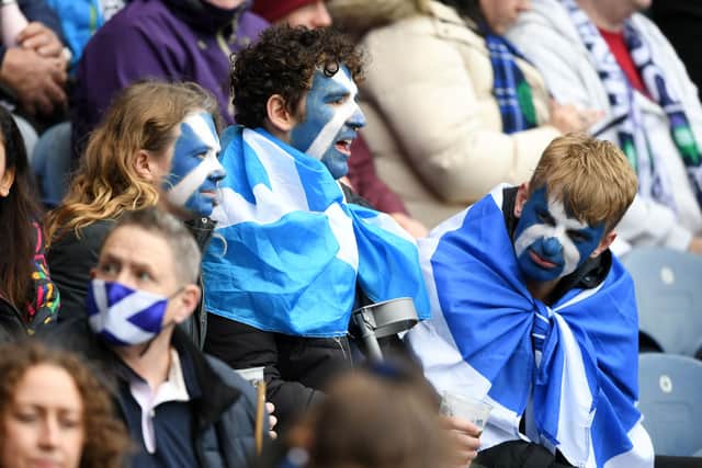 Fans were back at a Scotland match at Murrayfield for the first time since March 2020. (Photo by Ross MacDonald / SNS Group)