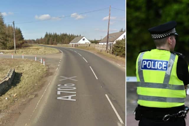 A woman has died after a fatal car crash on the A706.