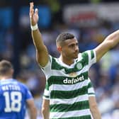 Celtic's Giorgos Giakoumakis was described as being settled with the Scottish champions amid suggestions this week he had been the subject of enquiries from four English Premier League clubs. (Photo by Rob Casey / SNS Group)