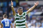 Celtic's Giorgos Giakoumakis was described as being settled with the Scottish champions amid suggestions this week he had been the subject of enquiries from four English Premier League clubs. (Photo by Rob Casey / SNS Group)