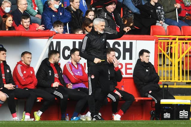 Aberdeen manager Jim Goodwin praised the work of Malky Mackay.  (Photo by Craig Foy / SNS Group)