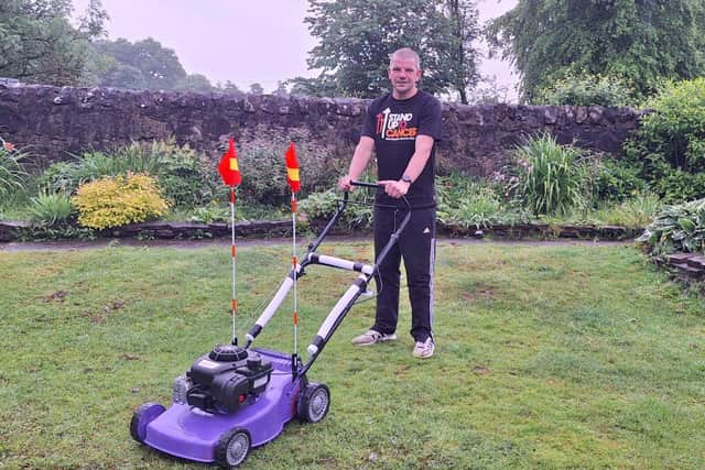 Greig Thomson, who hopes to add to the £3,200 he has already raised for Cancer Research