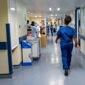 A general view of staff on a NHS hospital ward. Picture: Jeff Moore/PA Wire