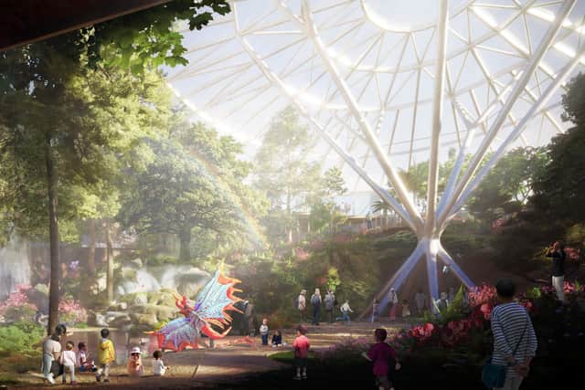 An artist’s impression of Eden Project’s Earthworks development, to be built on a former gasworks site in Dundee’s up-and-coming waterfront area