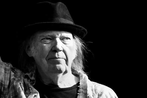 Neil Young performs as part of a double bill with Bob Dylan at Hyde Park on July 12, 2019 in London. Picture: Dave J Hogan/Getty Images