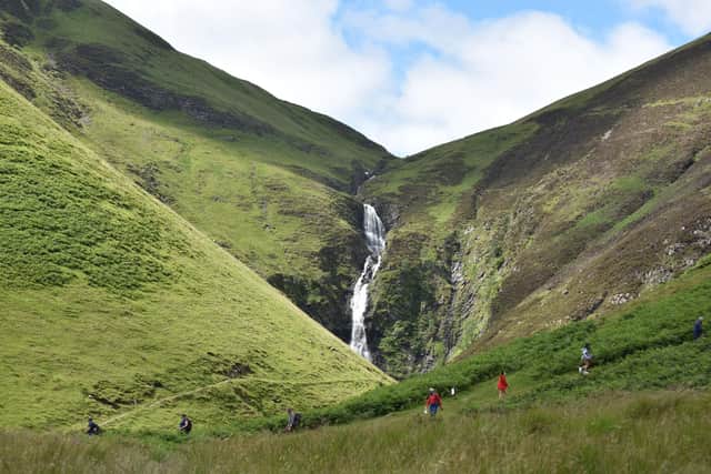 Walkers enjoying the Scottish countryside