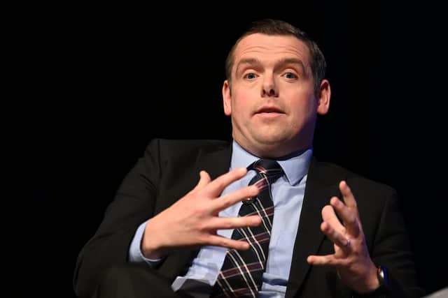 Douglas Ross, leader of the Scottish Conservative Party, speaks at the annual Conservative Party conference in October. Picture: Leon Neal/Getty Images