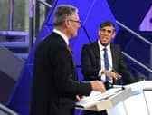 Rishi Sunak and Sir Keir Starmer during the BBC debate in Nottingham. Picture: Jeff Overs/BBC/PA Wire