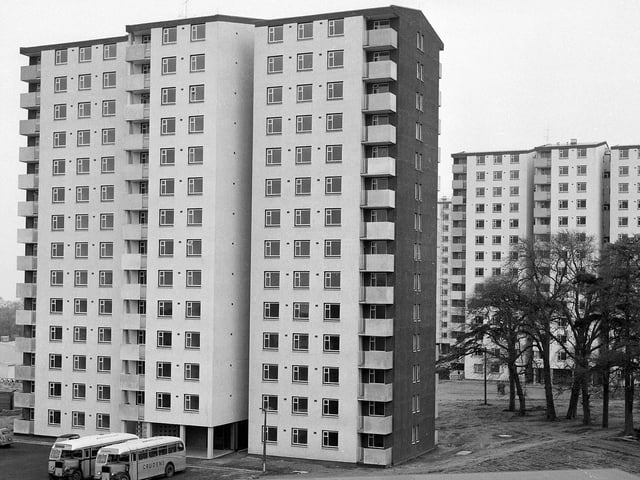 Multi storey flats at Gracemount Edinburgh -