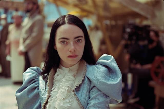 Emma Stone plays Bella Baxter in Poor Things. PIC: Searchlight Pictures/Yorgos Lanthimos